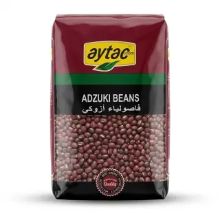 Enhanced Front of Aytac Adzuki Beans 1kg pack held in hand
