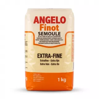 Enhanced Front of Angelo Finot Extra-Fine Semolina 1kg packaging