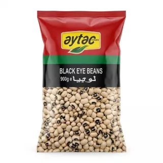 Enhanced Front of Aytac Black Eye Beans 900g bag