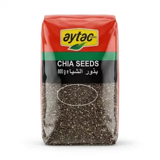 Enhanced Front of Aytac Chia Seeds 800g pack with price