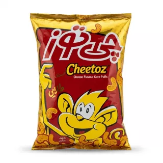 Enhanced Front of Cheetoz Golden Snacks Cheese Flavour large pack, red and yellow packaging