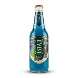 Enhanced Istak blueberry carbonated drink 320ml bottle front label