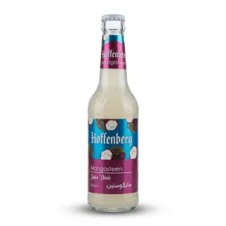 Enhanced Front view of Hoffenberg Mangosteen Juice Drink 330ml in a glass bottle