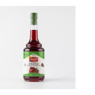 Enhanced Front view of AlAhlam Pomegranate Concentrate Syrup 600ml bottle