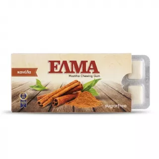 Enhanced Front view of Elma Mastiha Chewing Gum Cinnamon pack