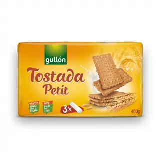 Enhanced Front of Gullón Tostada Petit Biscuits 400g pack