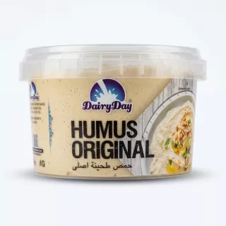 Enhanced Front of DairyDay Humus Original 440g tub