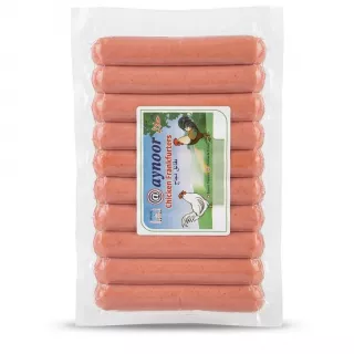 Enhanced Front of Raynoor Chicken Frankfurters 300g packed in sealed plastic