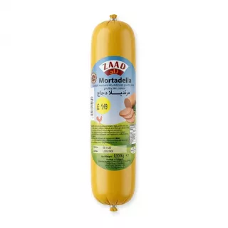 Enhanced Front view of ZAAD Mortadella Cooked Poultry 500g in store hand-held