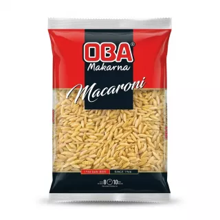 Front of OBA Makarna Macaroni Barley Pasta pack 400g