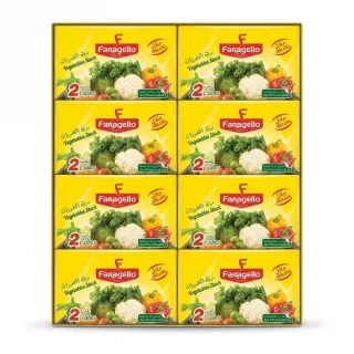 Faragello Vegetable Stock Cubes multipack packaging front showing halal and no preservatives labels