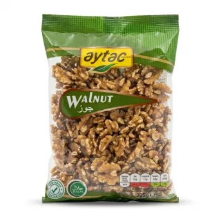 Front of Aytac Walnut 325g bag showing whole walnut kernels and halal certification