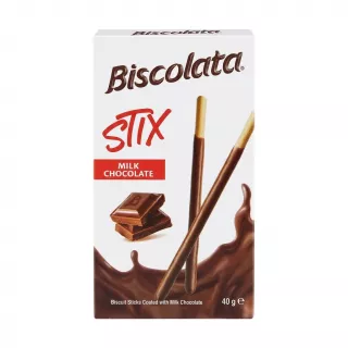 Box of Biscolata Stix Milk Chocolate biscuit sticks