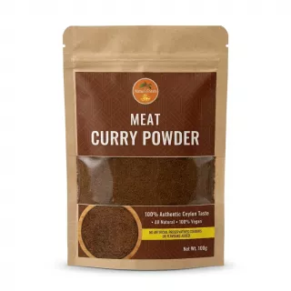 Front of NaturFresh Meat Curry Powder 100g pouch with pricing and product details