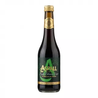 Hand holding a bottle of Aspall Apple Balsamic Vinegar in a shop aisle