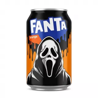 Front of Fanta Orange limited edition can with special artwork