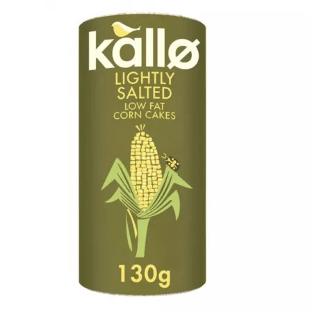 Kallo Lightly Salted Wholegrain | Low Fat Corn Cake 130g | halalo.co.uk