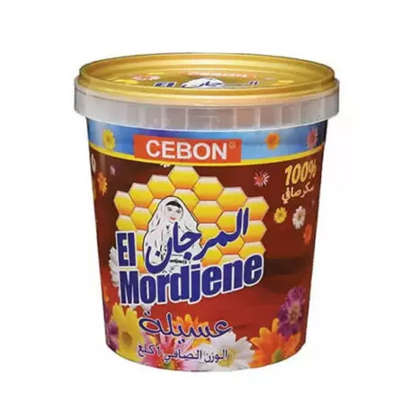 Cebon El Mordjen Assila 1kg – natural sugar honey perfect for sweetening tea, desserts, and baking. Available at halalo.co.uk and Halalo.