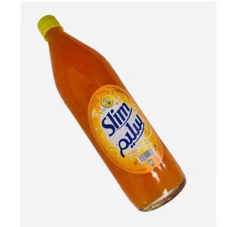 Slim Orange Fizzy Drink Glass Pottle 1L. Refreshing orange-flavored fizzy drink. Available at halalo.co.uk and Halalo.