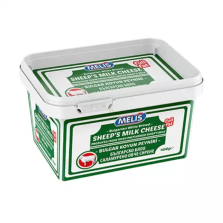 Melis Bulgarian White Brined Sheep's Cheese offers a tangy, authentic flavor perfect for salads and Mediterranean dishes. Available at halalo.co.uk and Halalo.