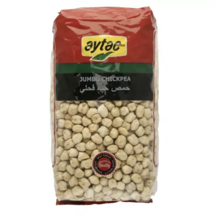 Aytac Jumbo Chickpeas 1kg pack – Halal-certified extra-large chickpeas for hummus and stews