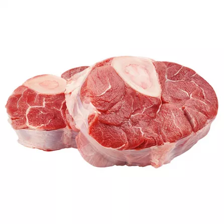 Fresh halal veal osso buco 500g - premium cross-cut shanks with marrow for Italian and Middle Eastern stews