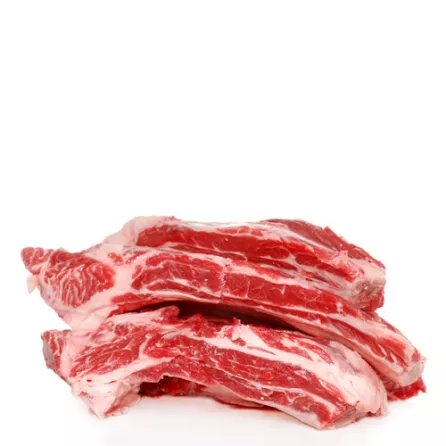 Fresh halal beef ribs with bones 500g - premium quality meat for slow-cooked Middle Eastern and African dishes