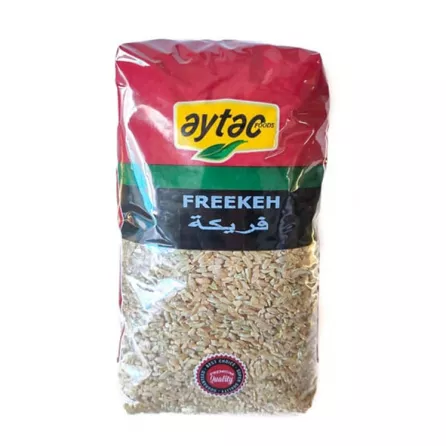 Aytac Freekeh 900g pack – Halal-certified roasted green wheat for Middle Eastern dishes