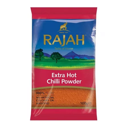 Rajah Extra Hot Chilli Powder 100g| halalo.co.uk