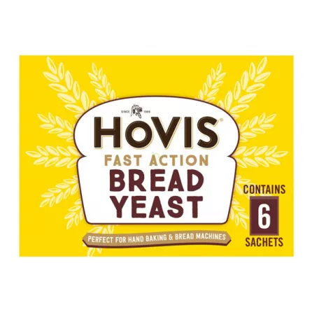Hovis Fast Action Bread Yeast 6x7g – Halal-certified instant yeast for quick breads & flatbreads