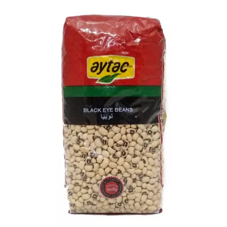 Aytac Black Eye Beans 900g pack – Halal-certified creamy beans with distinctive black eye