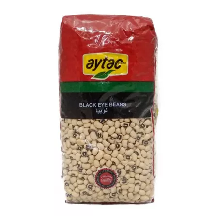 Aytac Black Eye Beans 900g pack – Halal-certified creamy beans with distinctive black eye