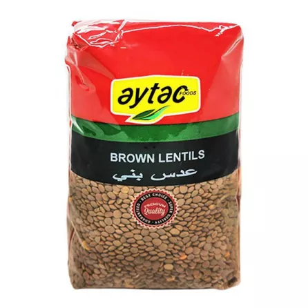 Aytac Brown Lentil 1kg pack – Halal-certified versatile brown lentils for soups and stews