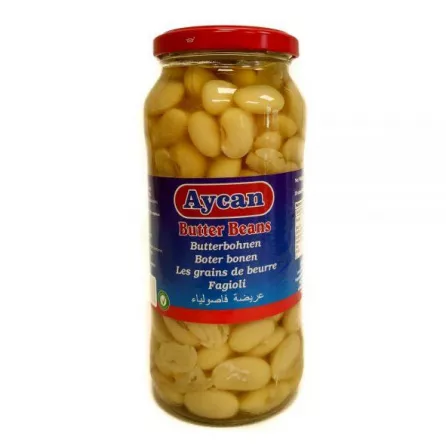 Aytac Butter Beans 540g can – plump halal-certified lima beans for stews and salads