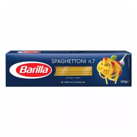 Barilla Spaghetti 500g – Classic Italian pasta, a family favourite for delicious and quick meals.