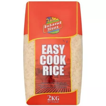 Island Sun Easy Cook Rice 2kg pack – Halal-certified parboiled long grain rice