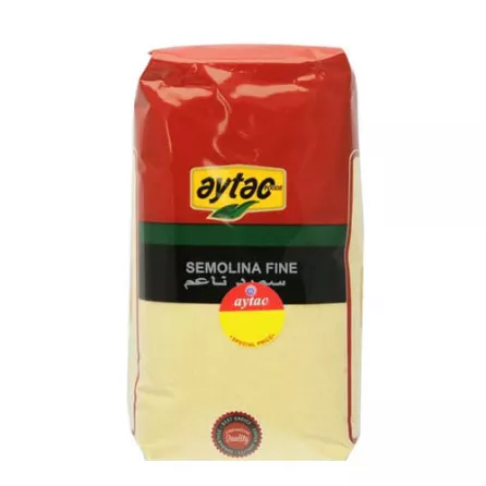 Aytac Fine Semolina 1kg pack – Halal-certified durum wheat semolina for desserts and baking