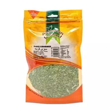 Anjoman Sabzi Ghormeh, a delicious and convenient Persian stew made with vegetables and herbs. Perfect for a quick and satisfying meal.