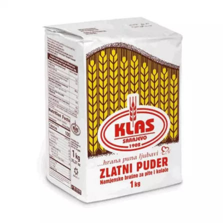 Klas Zlatni Wheat Flour 1kg pack – Halal-certified premium flour for Balkan baking