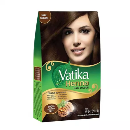 Vatika Henna Hair Color Powder Dark Brown 60g| halalo.co.uk