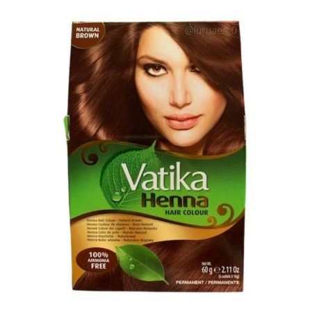Vatika Henna Natural Hair Colour Natural Brown 60g | halalo.co.uk