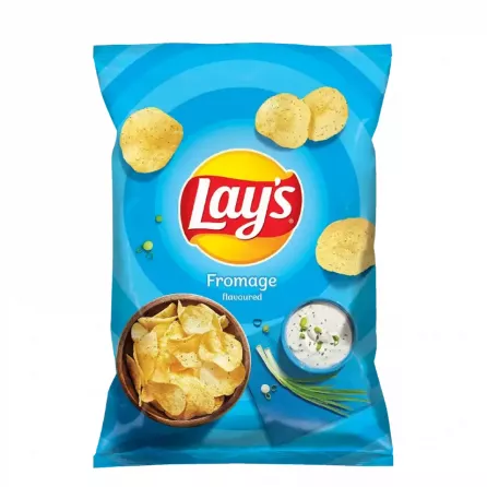 Experience the irresistible taste of Lay's Formage Flavored Crisps! These classic Lay's chips boast a delightful cream cheese and chive flavor, offering a perfect balance of creamy and tangy.