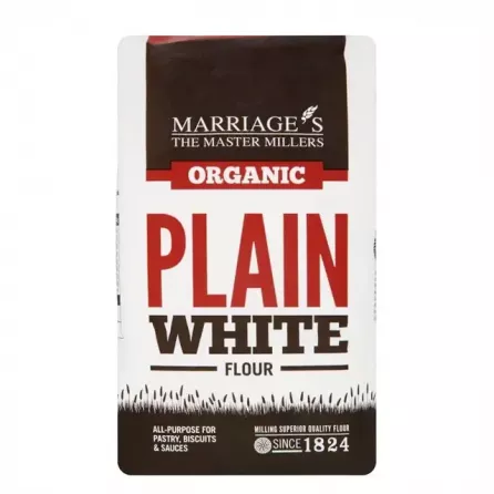 Marriage's Organic Plain White Flour 1kg | halalo.co.uk