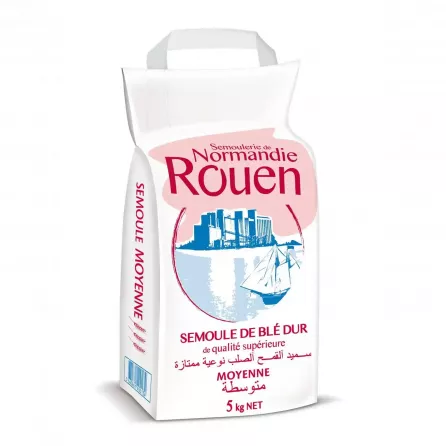 Normandie Rouen Medium Grained Wheat Semolina 5kg | halalo.co.uk