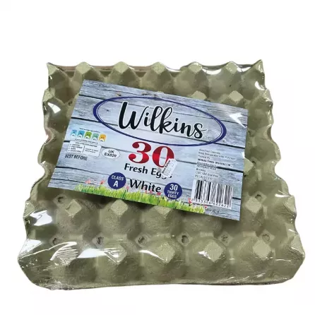 Get your 30-pack of Wilkins White Eggs for delicious and nutritious breakfasts, baking, and cooking. Available at halalo.co.uk and Halalo.