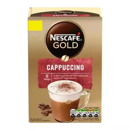 Enjoy a rich and creamy cappuccino anytime with Nescafe Cappuccino Instant Coffee. Quick, easy, and delicious! Available at halalo.co.uk and Halalo.
