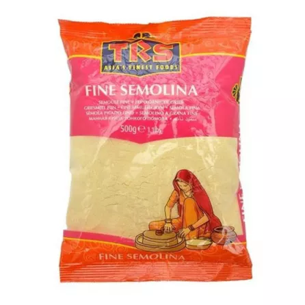 TRS Semolina Fine 500g. Excellent for baking and various dishes. A versatile ingredient. Available at halalo.co.uk and Halalo.