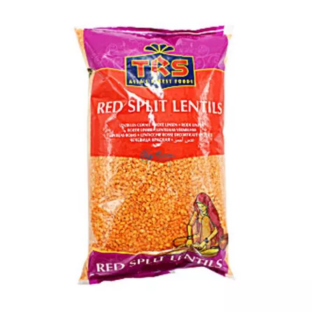 TRS, Red Split Lentils, 500g, Lentils, Split Lentils, Red Lentils, Dried Lentils, Pulses, Vegan Food, Vegetarian Food, Cooking Ingredient, Indian Cuisine, Healthy Food, High Fiber,