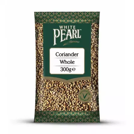White Pearl Coriander Whole 300g. Fresh, aromatic coriander for your dishes. A flavorful addition to your cuisine. Available at halalo.co.uk and Halalo.