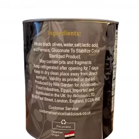 Nile Garden Whole Black Olives 3kg | halalo.co.uk